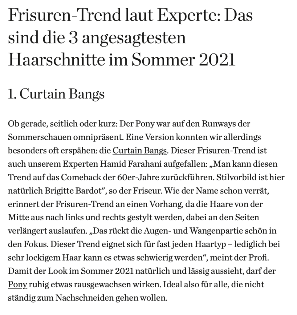 Zeitungsartikel über Farahani Bonn
